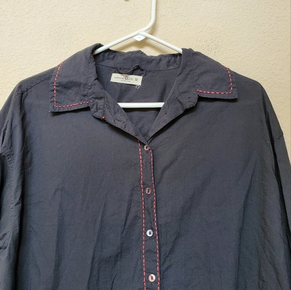 NATURAL LIFE Long Sleeve Button Front Dress.  Size Medium - Picture 2 of 9